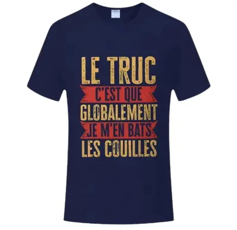 T-shirt Je m'en bats les couilles — coloris Bleu marine