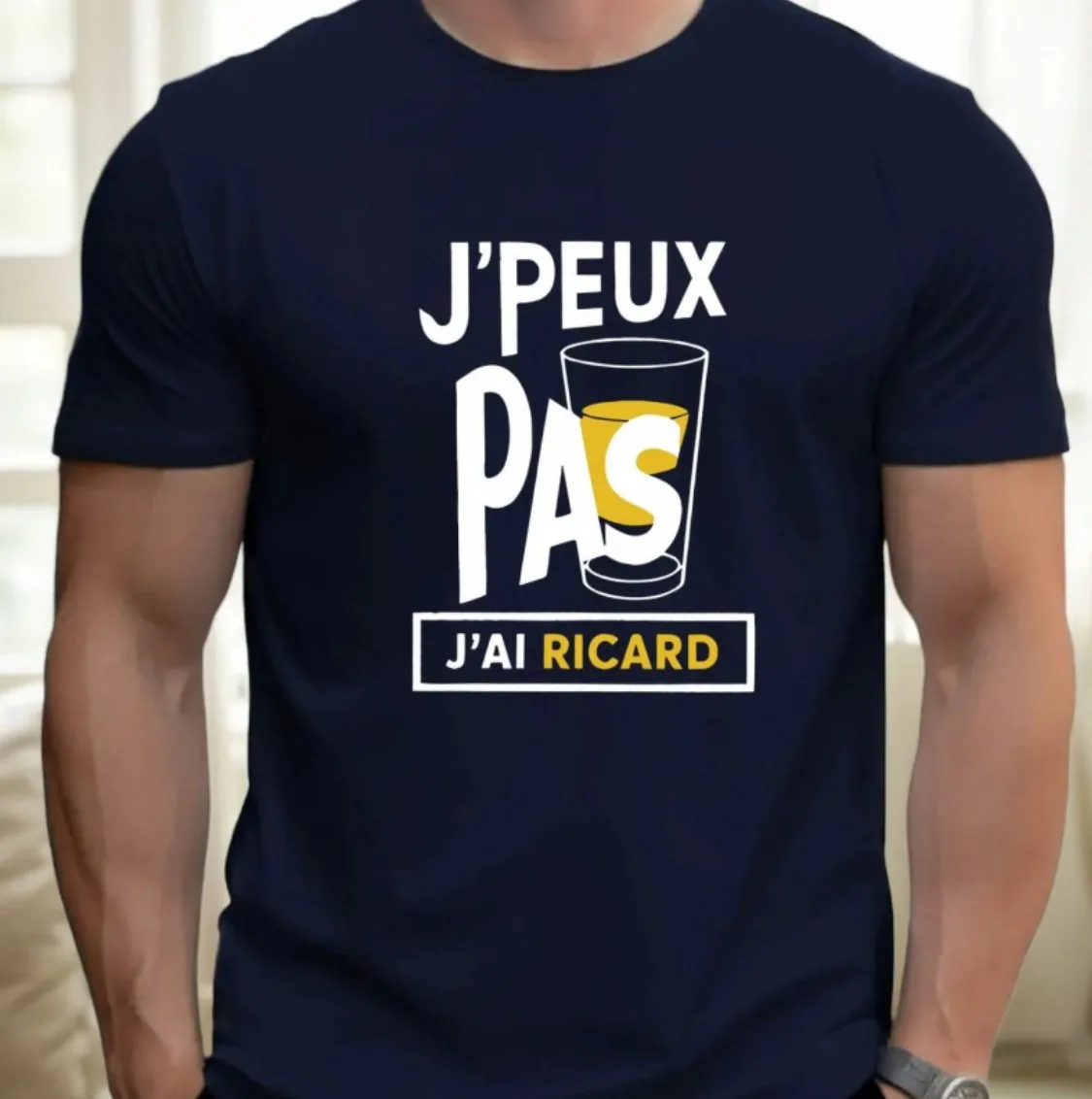 T-shirt J'peux pas, j'ai Ricard — coloris Bleu marine
