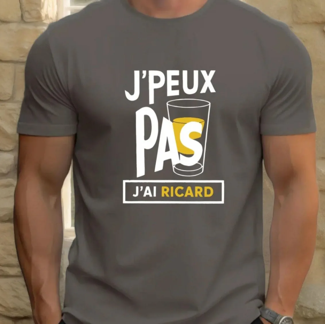 T-shirt J'peux pas j'ai Ricard — Gris